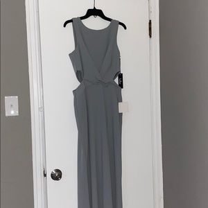 Lulus dove grey maxi dress